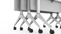 Table de conférence pliante en acier moderne Leadcom LS-702 avec plateau rabattable pour salles de formation