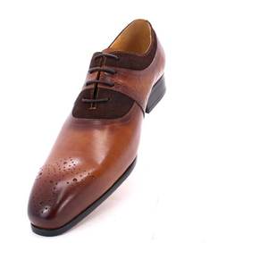 Chaussures formelles à lacets artisanales en cuir véritable pour hommes de luxe sur mesure de haute qualité, chaussures habillées à la mode - Product Image 3