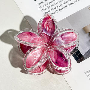 Winkelen Tijd Bloemenhaarklauw Clip Zoete Acryl Haaraccessoires Voor Dames Haarclip Mooie Haardecoratie - Product Image 4