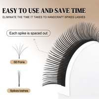 CoMango Extensions de cils 5D Angel Lash Volume Russe 5D Fairy Lash Wipsy Flowering Lash C/CC/D/LC/LD Éventails préfabriqués effet mouillé