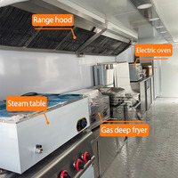 Camion de nourriture mobile de rue avec cuisine complète, gâteaux, saucisses, teppanyaki, sandwichs, bière, remorque alimentaire de 16 pieds à vendre