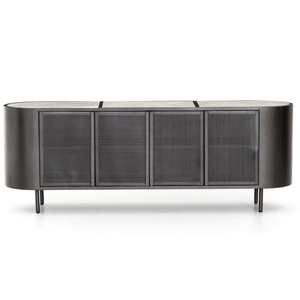 Buffet rustique traditionnel en bois massif avec des sculptures détaillées et des étagères pratiques pour la salle à manger - Product Image 6