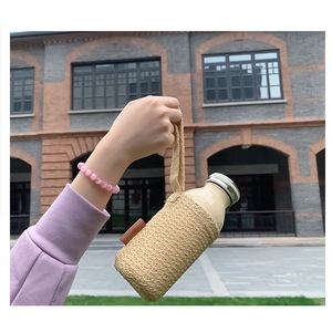 ปลอกแก้วสานจากฟาง, ปลอกขวดหวาย, ปลอกแก้วลาเต้/นม/แก้วกาแฟ, ปลอกแก้วชานมแบบสั่งทำพิเศษ - Product Image 2