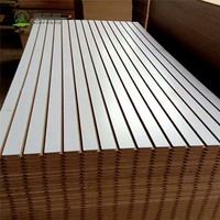Panneau rainuré en MDF E2, épaisseur 9-18 mm, résistant à l'humidité, pour chambre et cuisine, vente directe usine Jiangsu