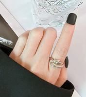Bague ajustable pour femme, style tendance, incrustée de zircon, idéale pour fiançailles, fêtes et anniversaires – Vente en gros
