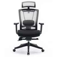 Chaise de bureau ergonomique de direction pivotante inclinable de haute qualité avec accoudoirs 4D, dossier en maille et appui-tête
