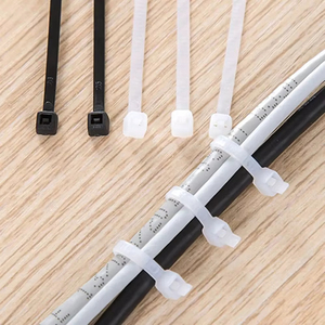สายรัดเคเบิลไนลอนแบบล็อคอัตโนมัติ สีดำ สีขาว สายรัดพลาสติกไนลอนสำหรับรัดสายไฟ - Product Image 6