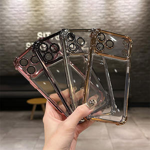 เคสโทรศัพท์ TPU ใสเคลือบขอบกันกระแทกพร้อมอุปกรณ์ป้องกันเลนส์สำหรับ iPhone 17 PRO MAX 16 15 14 - Product Image 1