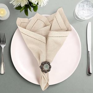 Leinen-Servietten, Waschbare und Wiederverwendbare Natürliche Flachs-Servietten für Essen, Partys, Hochzeiten, Feiertage & Alltäglichen Gebrauch - Product Image 3