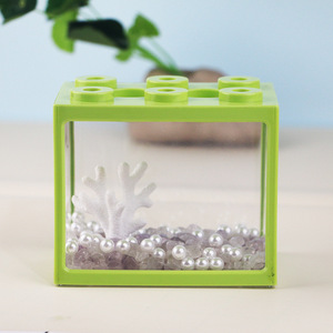 Beautiful Small Goldfish Aquarium <strong>Tank</strong> Small Desktop Fish <strong>Tank</strong> Block Arrangement 6-Hole Transparent Aquarium Accessories <strong>Tank</strong> - Product Image 6