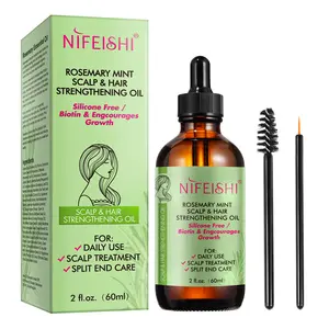 Trattamento nutriente Organics rosmarino menta cuoio capelluto oli essenziali rinforzanti per capelli con biotina per tutti i tipi di capelli