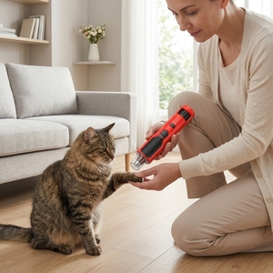 Lime à ongles électrique automatique pour chiens et chats, rechargeable, en plastique, autonettoyante, coupe-ongles, outils de toilettage - Product Image 1