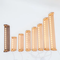 Support en bois de hêtre en forme de U 2024, support de lampe pour calendrier photo, base lumineuse LED, affichage moderne minimaliste, boîtes artisanales, enseignes murales