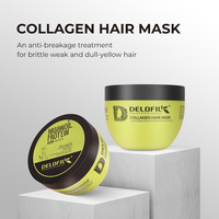 Masker rambut organik Delofil-250ML perawatan pelembap kaya Protein profesional untuk penggunaan Salon & Rumah