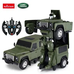 Rastar telecomando trasformazione auto Robot giocattoli per ragazzi ragazzi ragazzi ragazzi Land Rover difensore con licenza RC bambini auto con luci