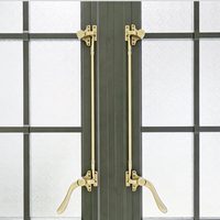 Fenêtre à Battant Moderne en Aluminium à Double Vitrage Trempé, Cadre à Double Charnière, Fenêtre Française Personnalisée, Hauteur d'Ouverture sur Mesure