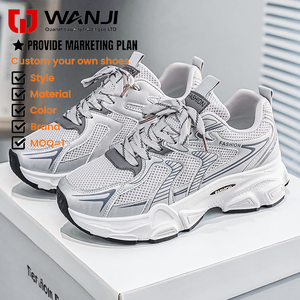 Baskets basses rehaussantes pour hommes et femmes, chaussures à <span class=keywords><strong>plateforme</strong></span> épaisse en maille respirante, décontractées pour la marche, vente en gros d'usine - Product Image 4