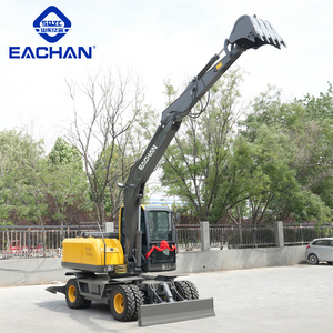 Excavadora de ruedas EACHAN barata de <span class=keywords><strong>10</strong></span> toneladas CE EPA Euro 5, de motor diésel excavadora de ruedas, máquina de movimiento de tierras, excavadora todo terreno - Product Image 4