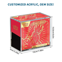 Boîte de présentation en acrylique ETB 5 mm magnétique pour Elite Trainer Box, écologique, transparente, avec protection UV