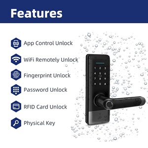 Liliwise Tuya Ttlock Smart Handle <b>Lock</b> Card Code FingerPrint <b>Lock</b> BLE Wifi Smart Digital Door <b>Lock</b> for Airbnb Apartment Project - Product Image 3