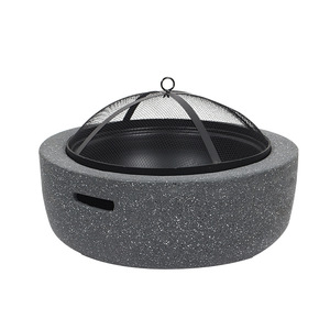 <b>Fire</b> Pit Outdoor Garden Heater Wood Burning With Mesh Cover Multifunctional Patio BBQ Grill - Product Image 2