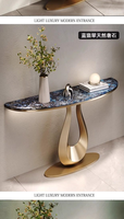 Console ultra-étroite en pierre microcristalline naturelle, style moderne et minimaliste, nouvelle collection, luxe léger, mobile, pour entrée