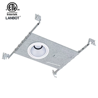 Spot encastré LED de plafond à bride réglable, 4 pouces, 15W, COB, 90CRI, pour projets de gros