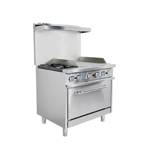 Fornello <span class=keywords><strong>a</strong></span> <span class=keywords><strong>Gas</strong></span> Commerciale <span class=keywords><strong>a</strong></span> 6 Fuochi con Griglia, Piastra e Forno Industriale <span class=keywords><strong>a</strong></span> <span class=keywords><strong>Gas</strong></span> per Attrezzature da Cucina - Product Image 3