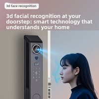 Serrure de porte intelligente antivol avec interphone visuel à reconnaissance d'empreintes digitales