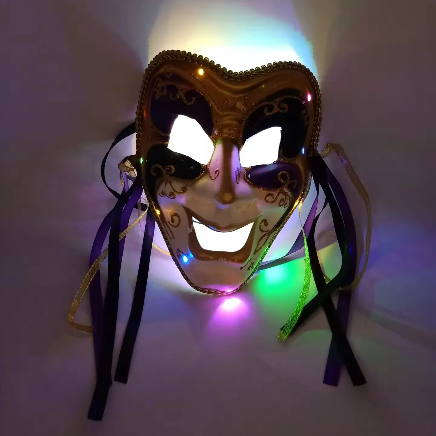 All'ingrosso maschera con teschio incandescente per il Costume della festa di Halloween luminoso e spaventoso per il viso del cranio Mascara