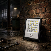 OUTLUX TE025 Proyector de Luz de Seguridad Solar 200W con Control Remoto, Recargable, para Exteriores, Estadio, LED, IP65, 90° de Haz, ABS