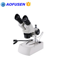 E2040-C Zoom Stereo Microscope Binocular with WF10x Eyepiece 2x-4x Objective Top & Bottom LED Illumination