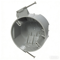 Boîtier électrique de plafond W520P bleu en PVC, 4 modules ronds, neuf, avec clous intégrés, boîte de sortie PVC avec connecteurs