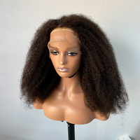 Perruque Chaude de Fournisseur 360 Cheveux Humains Lace Front Afro Cuticule Alignée Brute Perruques 100% Cheveux Naturels Afro Crépus Perruque de Cheveux Humains