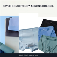 HAGO Boxer Homme Personnalisé Respirant Taille Mi-Haute Imprimé Design Épuré Extensible Ceinture Souple Vente en Gros