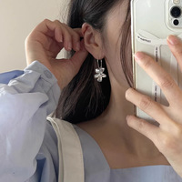 Anting Bunga Perak 925 untuk Wanita, Desain Unik, Nuansa Mewah, Anting Gaya INS Trendi Terbaru, Perhiasan Sederhana