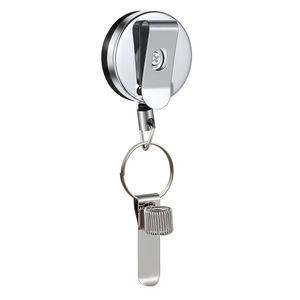 Semi-metallic <b>Retractable</b> Elasticated ID Badge HolderDoctor Nurse Student Badge ReelBadge Holder with <b>Pen</b> Holder - Product Image 1