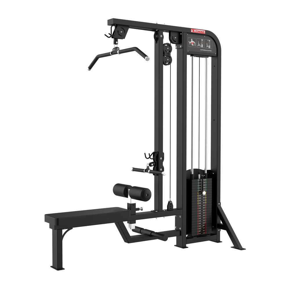 ประเทศจีนอุปกรณ์ออกกำลังกายขาโหลดเครื่องเลือก Lat Pulldown นั่งราคาเครื่องแถวต่ำ