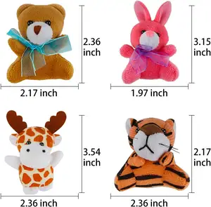 Aitbay 30 paket Mini peluş hayvanlar oyuncak seti, sevimli küçük dolması hayvan anahtarlık seti için parti iyilik, çocuklar sevgililer G
