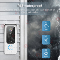 Caméra de sonnette de porte intelligente Tuya 2MP avec batterie Wifi extérieure, faible consommation d'énergie, interphone, caméra de sonnette de porte sans fil