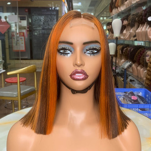 Perruques en cheveux naturels ultra-lisses, double épaisseur, avec closure 2x6, 12 pouces, texture soyeuse, pour la mode - Product Image 5