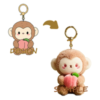 Jouets en peluche personnalisés sans minimum de commande, porte-clés en peluche, porte-clés en peluche personnalisé, support personnalisé CE CPC UKCA