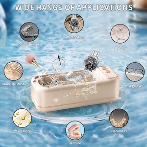 Machine de nettoyage ultrasonique portable, nettoyeur de voyage, machine de nettoyage à haute fréquence vibratoire avec charge USB - Product Image 4