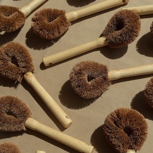 Coconut Fiber <b>Bottle</b> Cleaning Coir Bristle Dish Pot Washing <b>Brush</b> Coconut/ Cleaning Wooden Handle Coir Bristle <b>Brush</b> - Product Image 3