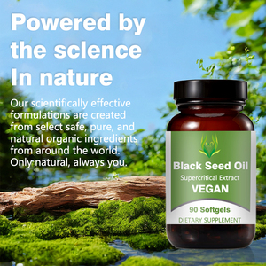 Complément alimentaire végétalien à base de cumin noir biologique en capsules molles, à marque privée, riche en thymoquinone, antioxydant, soutien articulaire, noir - Product Image 3