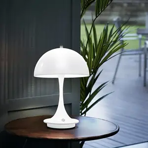 Lampu meja jamur Led Modern, lampu belajar samping tempat tidur lampu baca kepribadian kreatif pengisian lampu meja