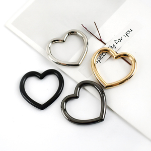 Meetee BF828 28 Mét Hình Trái Tim Khóa Phụ Kiện Phần Cứng Rỗng Đào Vòng Tròn Nhẫn Cho Vòng Cổ Da Belt Kết Nối Khóa - Product Image 3