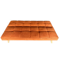 Canapé Futon Design Moderne, Pliant Convertible Clic-Clac, Orange, Par Fabricant de Lits et Canapés