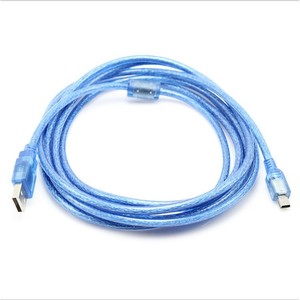 Cable de extensión USB 2.0 Mini 5p azul de 1,5 m, adaptador macho a hembra para transferencia de datos de impresora - Product Image 5