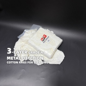 Paños de Limpieza 100% Algodón, Trapos de <span class=keywords><strong>Tela</strong></span> Reciclada de Camisetas Blancas, Trapos de Limpieza 100% Algodón para la Industria - Product Image 1